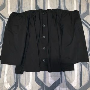 forever 21 off-the-shoulder button top